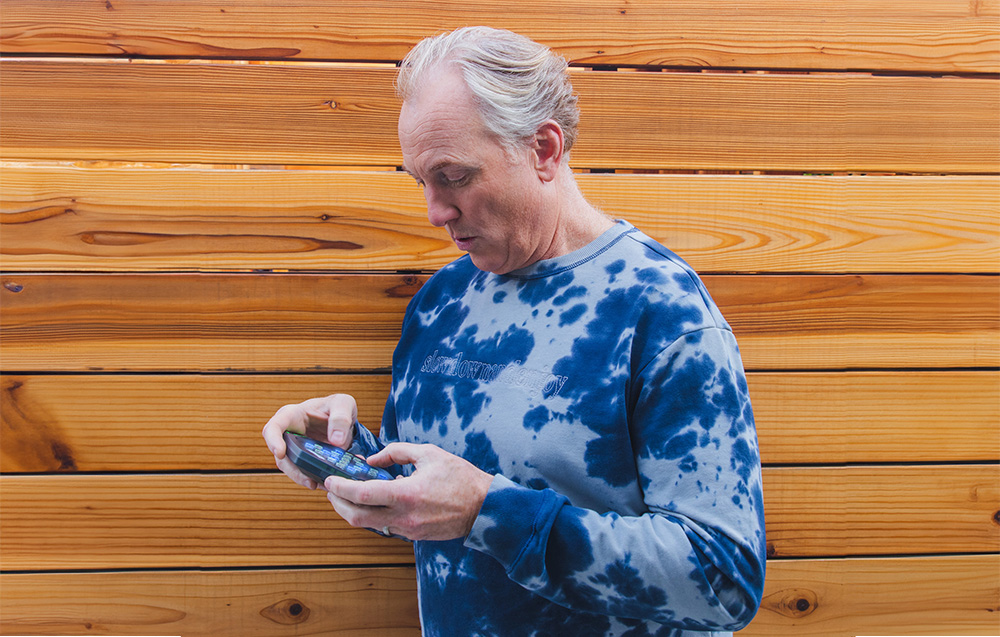 elderly man playing memory game