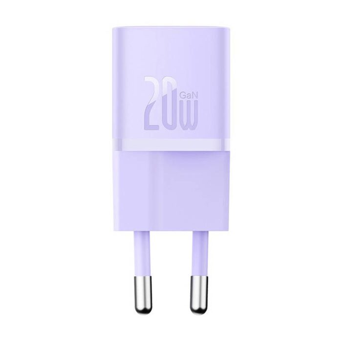 Mini wall charger Baseus GaN5 20W (purple)