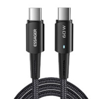 USB-C to USB-C Cable 60W Essager 2m (black)