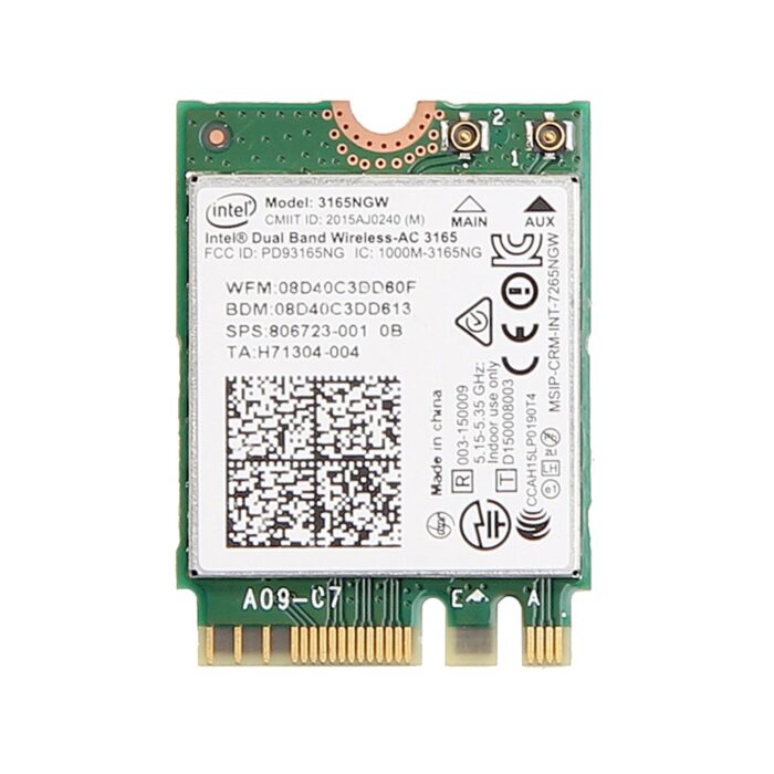 Intel Dual Band Wireless-AC 3165 802.11ac