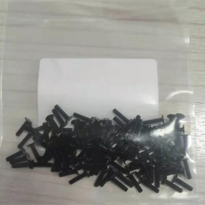 Notebook Computer Repair Screw Thin Flat Wafer Head Cross Black Zinc CM2*7 D=4.0*0.5 100pcs/set