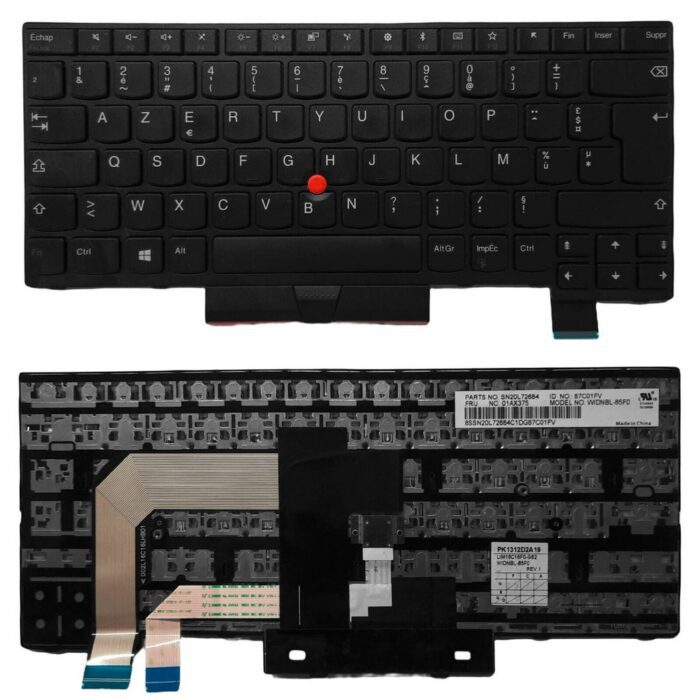 Notebook keyboard for Lenovo Thinkpad T470 T480 AZERTY Assemble