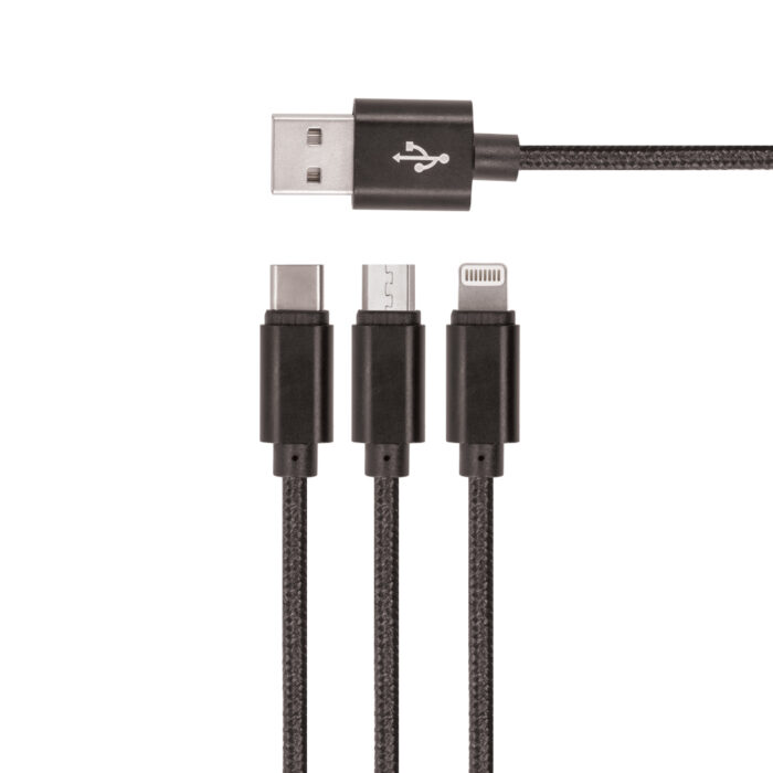 Setty 3in1 cable USB - Lightning + USB-C + microUSB 1