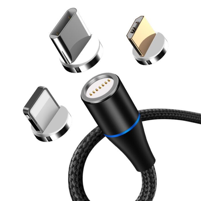 Maxlife MXUC-03 magnetic cable USB - Lightning + USB-C + microUSB 1