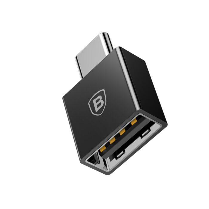 Baseus Exquisite USB to USB-C 2.4A Adapter (Black)