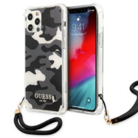 Guess case for iPhone 11 GUHCN61KSARBK black hard case Camo Collection