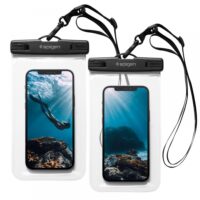 Spigen Universal Waterproof Case 2-pack A601 crystal clear