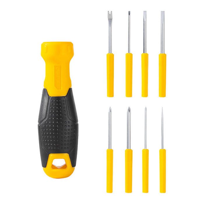 Screwdriver set with 8 interchangeable bits Deli Tools EDL636009