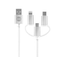 Forever 3in1 cable USB - Lightning + USB-C + microUSB 1