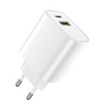 Forever wall charger 1xUSB QC 3.0 + 1xUSB-C PD 20W LS-04 white