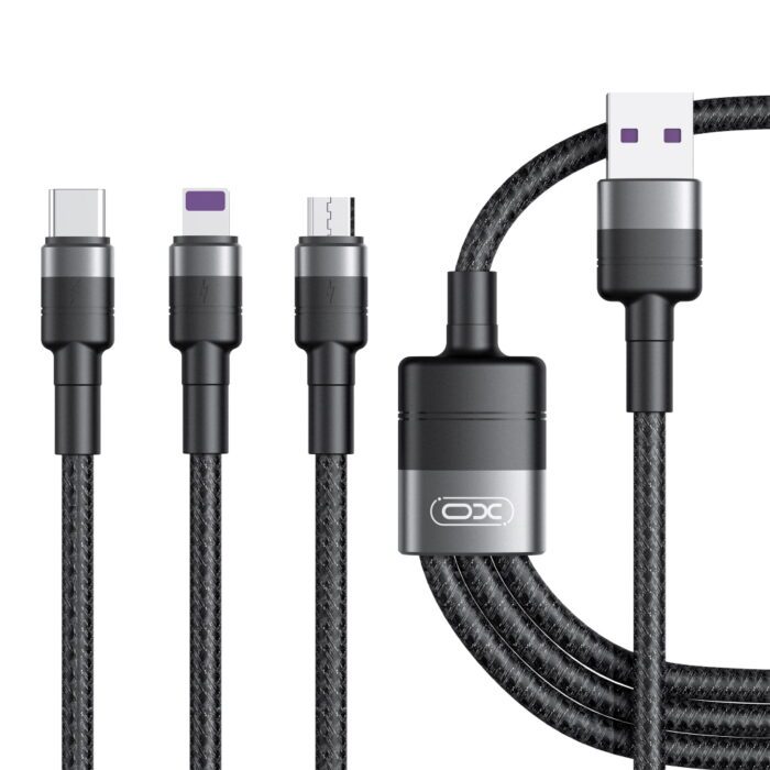 XO cable NB-Q191 3w1 USB - Lightning + USB-C + microUSB 1