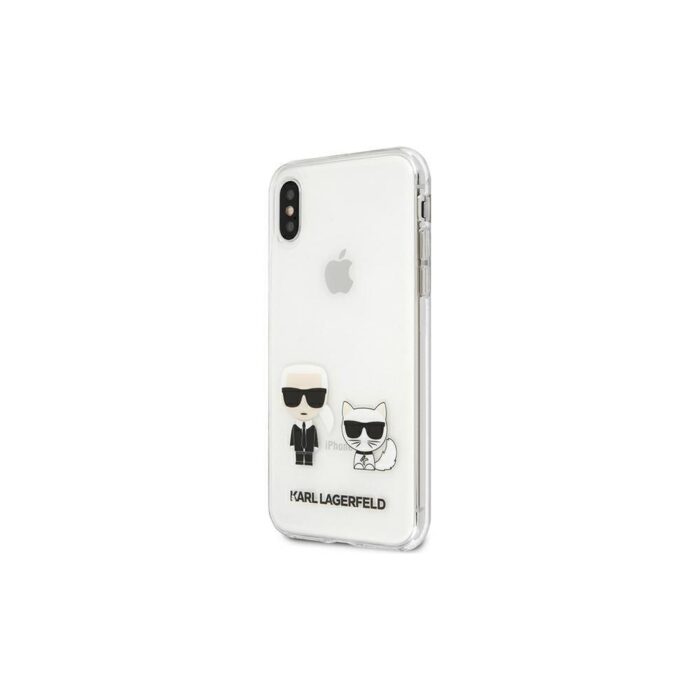 Karl Lagerfeld case for iPhone XS Max KLHCI65CKTR hardcase PC/TPU IK + Choupette Transparent