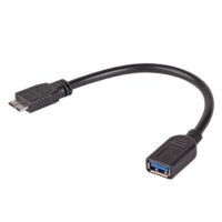 Akyga adapter with cable AK-AD-30 USB A 3.0 (f) / micro USB 3.0 (m) OTG 15cm