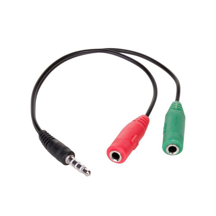 Akyga adapter with cable AK-AV-08 mini Jack (m) / 2x mini Jack (f) 15cm