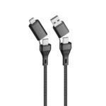 Forever CORE 4in1 cable USB + USB-C - USB-C + microUSB 1