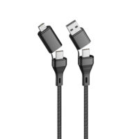 Forever CORE 4in1 cable USB + USB-C - USB-C + microUSB 1