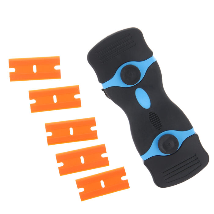 Scraper / knife for removing glue with a set of additional 5 pcs plastic blades