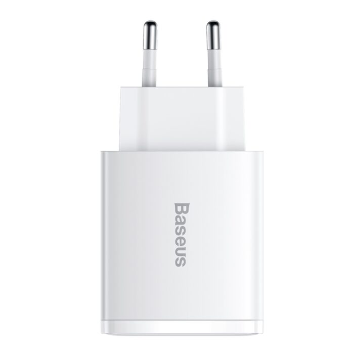 Baseus wall charger Compact PD 30W 1x USB-C 2x USB white