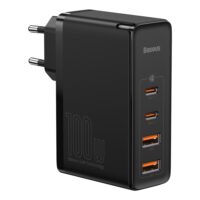 Baseus wall charger GaN2 Pro PD 100W 2x USB-C 2x USB black