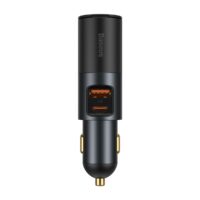 Baseus car charger Share Together PD 120W 1x USB 1x USB-C gray with car lighter socket