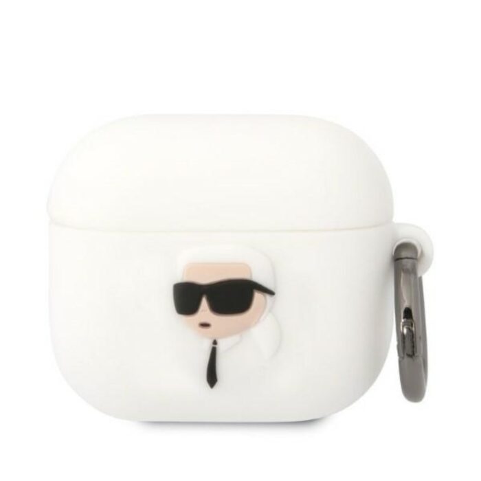 Karl Lagerfeld case for Airpods 3 KLA3RUNIKH white 3D Silicone NFT Karl