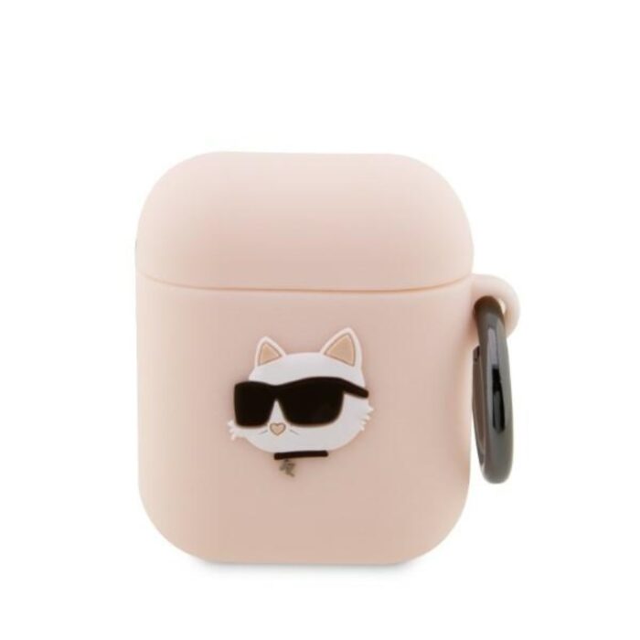 Karl Lagerfeld case for Airpods 1 / 2 KLA2RUNCHP pink 3D Silicone NFT Karl