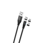 Maxlife MXUC-02 magnetic cable USB - Lightning + USB-C + microUSB 1