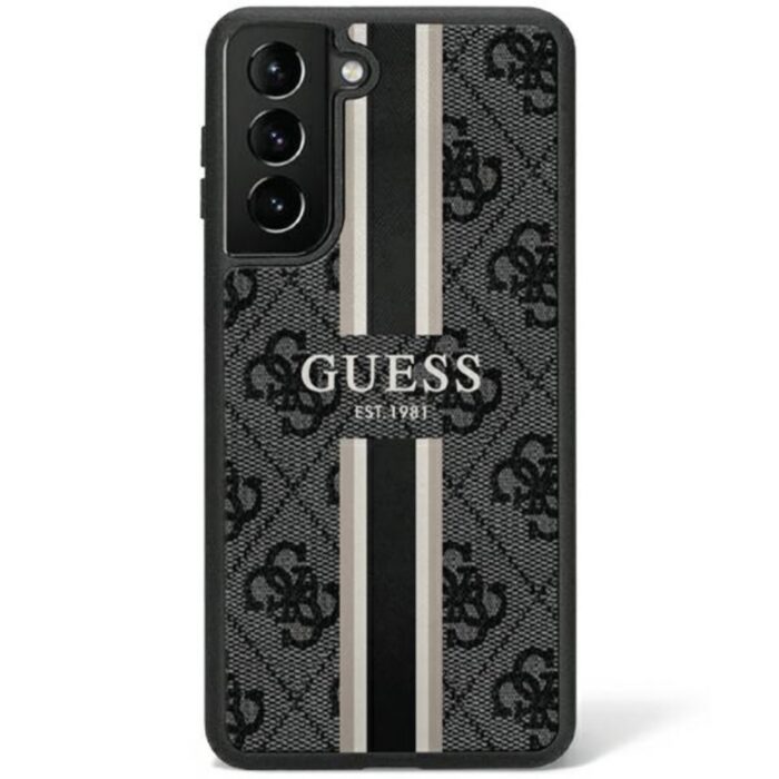 Guess case for Samsung Galaxy S23 Ultra GUHCS23LP4RPSK black hardcase 4G Printed Stripe