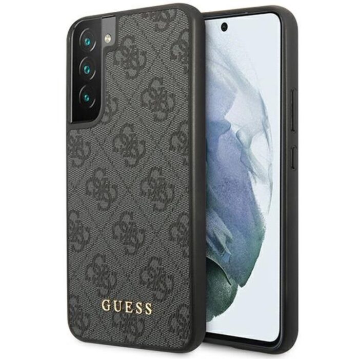 Guess case for Samsung Galaxy S23 GUHCS23SG4GFGR grey hardcase 4G Metal Gold Logo