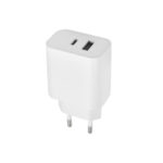 Maxlife MXTC-06 PD QC charger 1x USB-C 1x USB 20W white