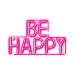 Neon PLEXI LED BE HAPPY pink NNE10 Neolia