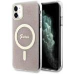 Guess case for iPhone 11 GUHMN61H4STP pink hardcase Magsafe IML 4G