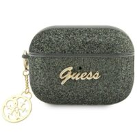 Guess case for AirPods Pro 2 GUAP2GLGSHA khaki PU Glitter Flake 4G