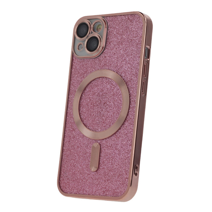 Glitter Chrome Mag case for iPhone 11 pink