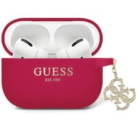 Guess case for Airpods Pro 2 GUAP2LECG4M magenta Silicone 4G Strassed Charm