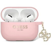 Guess case for Airpods Pro 2 GUAP2LECG4P pink Silicone 4G Strassed Charm