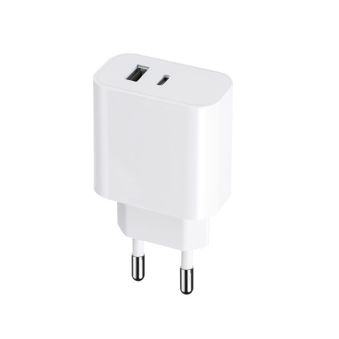 Maxlife MXTC-06 PD QC charger 1x USB-C 1x USB 30W white