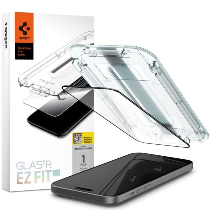 Spigen tempered glass GLAS.TR "EZ FIT" FC for iPhone 15 6