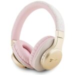 Guess Bluetooth headphones GUBH604GEMP pink 4G PU Leather With Script Metal Logo