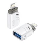 XO adapter NB256A OTG USB - Lightning white