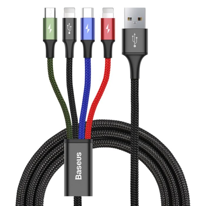 Baseus cable Fast 4in1 USB - micro USB + 2x Lightning + USB-C 1