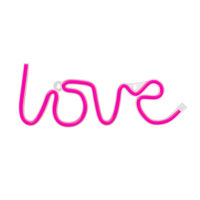 Neon LED Light LOVE pink Bat + USB FLNE05 Forever Light