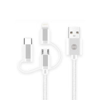 Forever 3in1 cable USB - Lightning + USB-C + microUSB 1