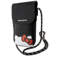 Hello Kitty Bag black Leather Hiding Kitty Cord