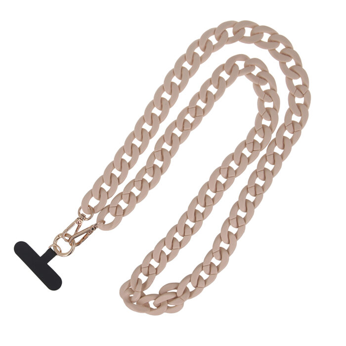 Phone chain long matte nude