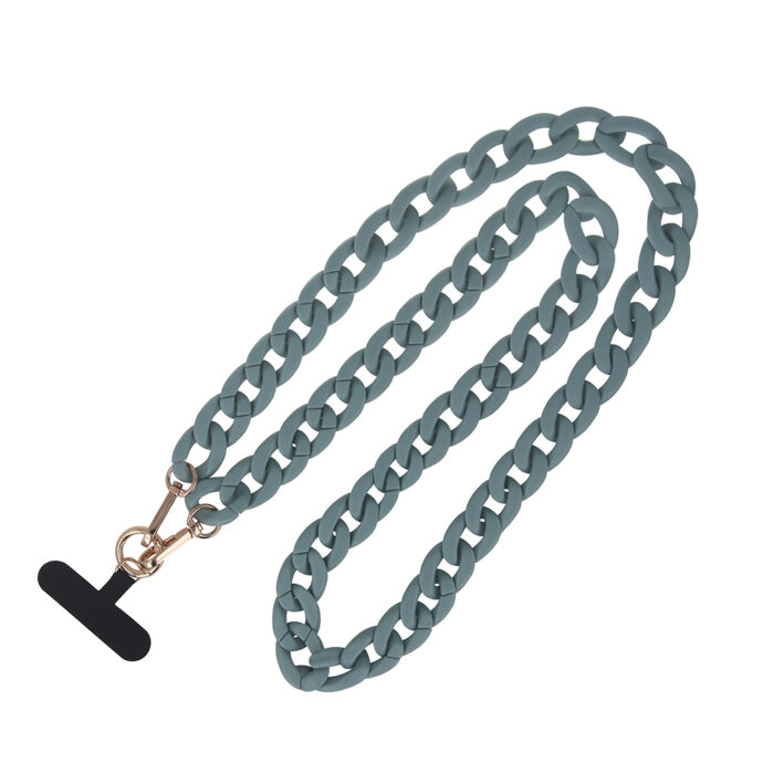 Phone chain long matte mint green