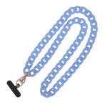 Phone chain long matte light blue