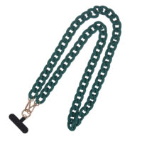 Phone chain long matte dark green