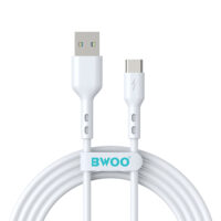 BWOO 3A cable BO-X172C USB-A to USB-C 1m white