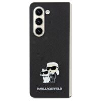 Karl Lagerfeld case for Samsung Galaxy A55 KLHCSA55SAKCNPK black HC Saffiano and Choupette metal pin logo